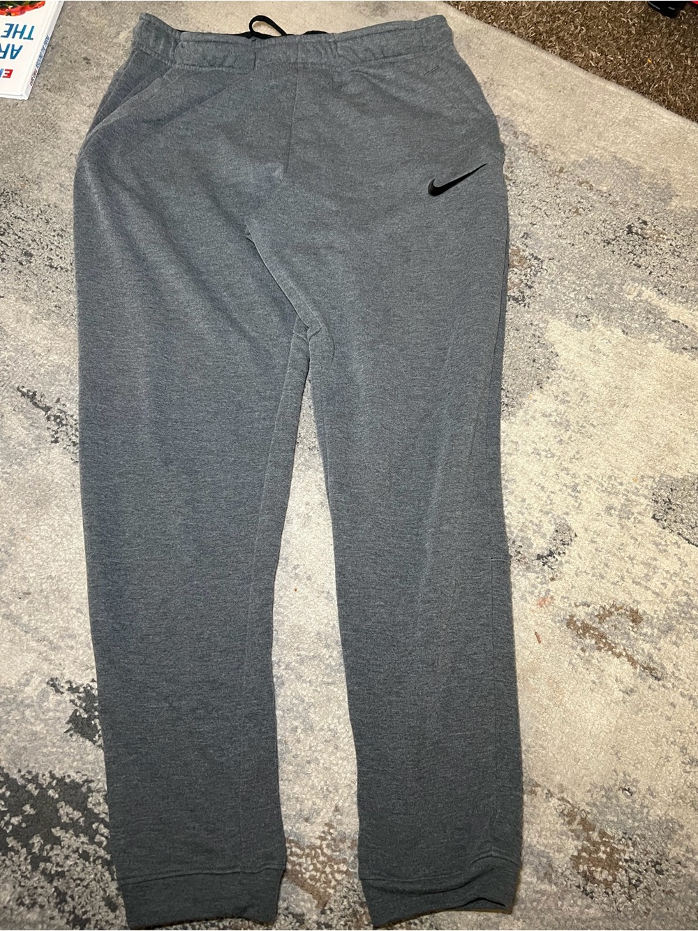 Nike Gray men’s Sweatpants with Black Swoosh size Large